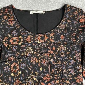 Peruvian Connection M Women Midi Maxi Dress Cotton Mix Floral Dress Boho Cottage